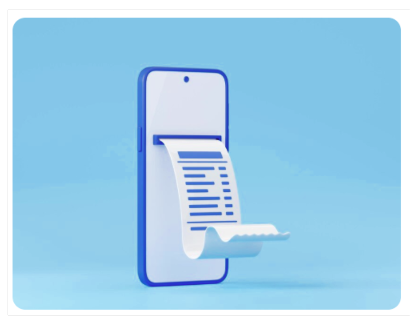 Invoice on smartphone